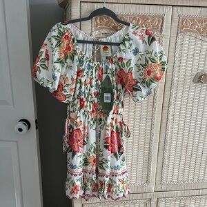 NWT farm rio Puff Sleeve Dress